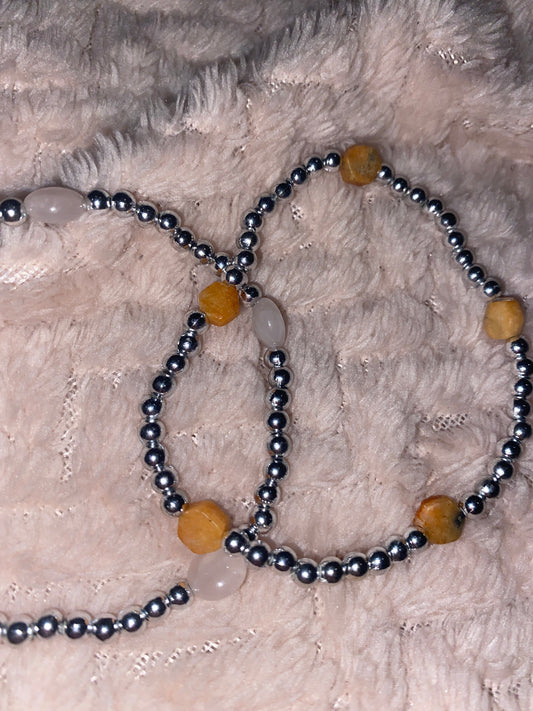 silver bracelet stack