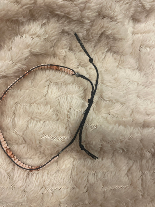 dainty pink adjustable bracelet