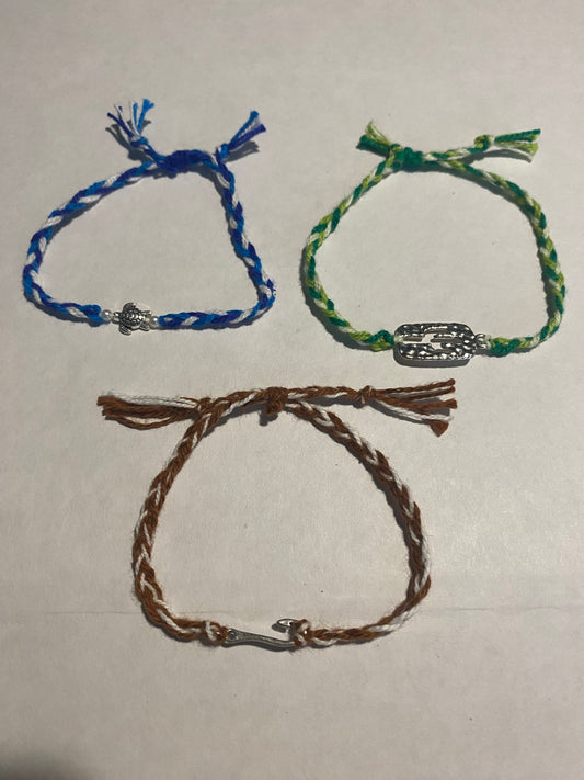 adjustable string bracelets