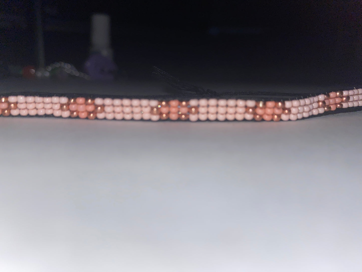 dainty pink adjustable bracelet