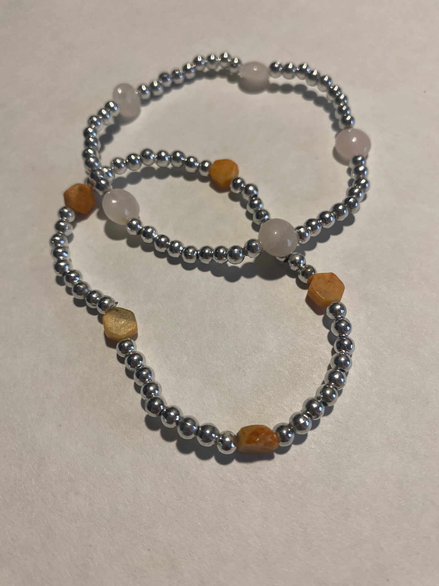 silver bracelet stack